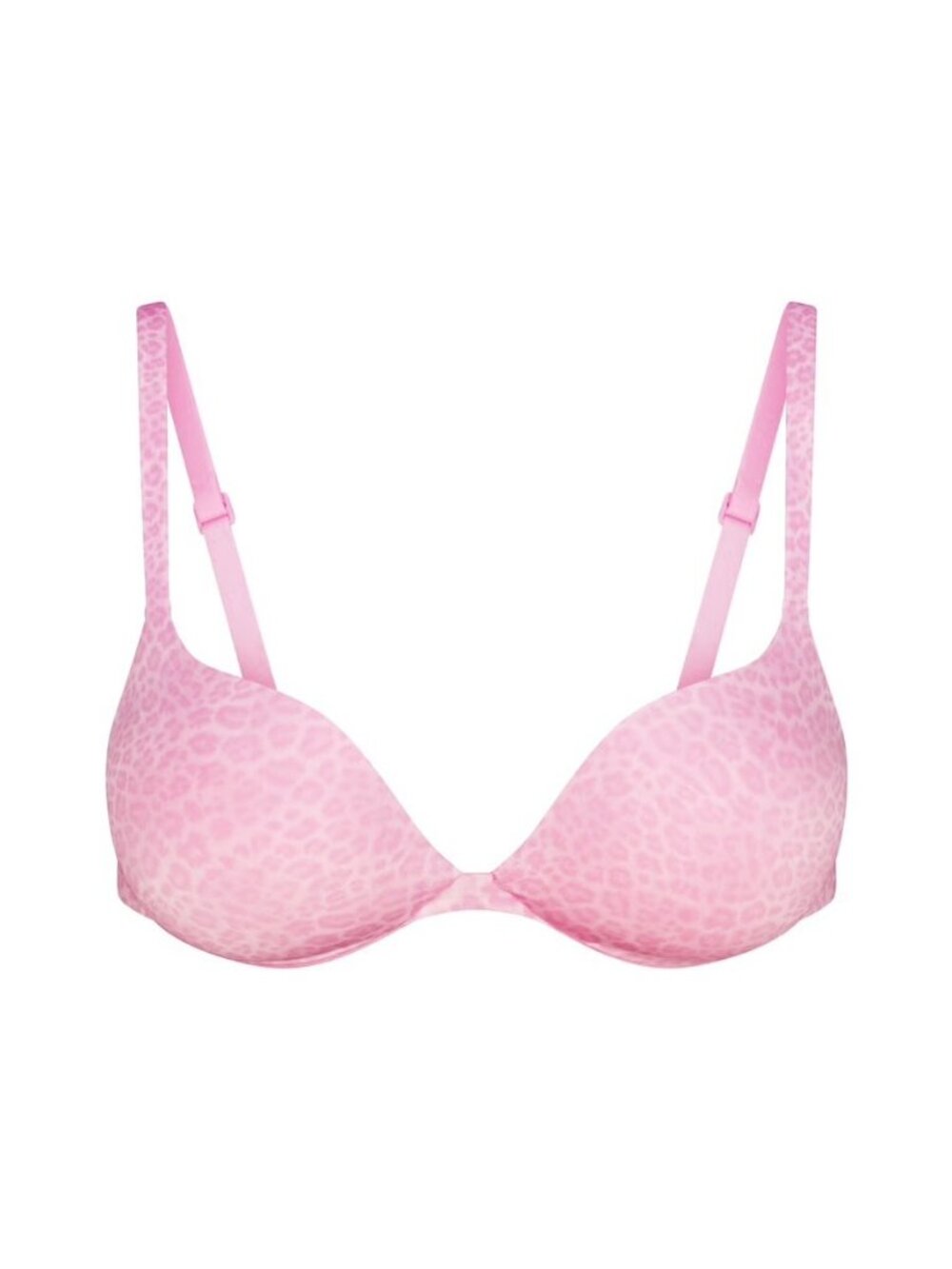 NWT SKIMS ULTIMATE PUSH-UP PLUNGE BRA BUBBLE GUM LEOPARD PRINT - 36C *RARE*